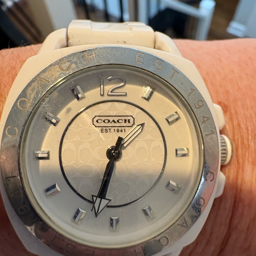Coach Ivory and Silver Watch
